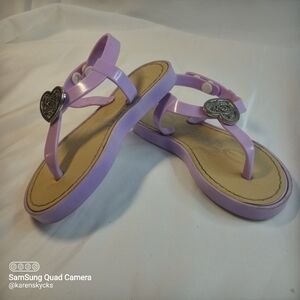 𝅺bebe Girls Lavender Sandals Kids Size 9/10